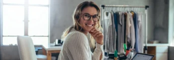 Small Business Owner Working at Desk